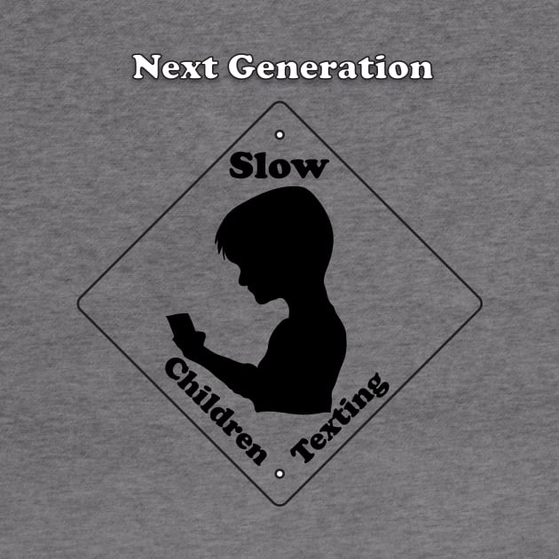 Next Generation T-Shirt  -Slow children texting illustration by GalfiZsolt